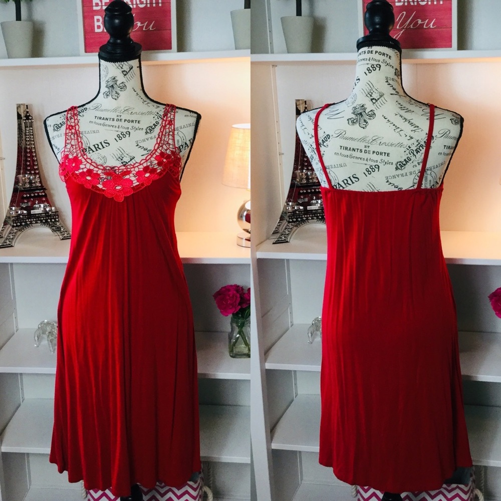 Jedzebel Red Midi Dress